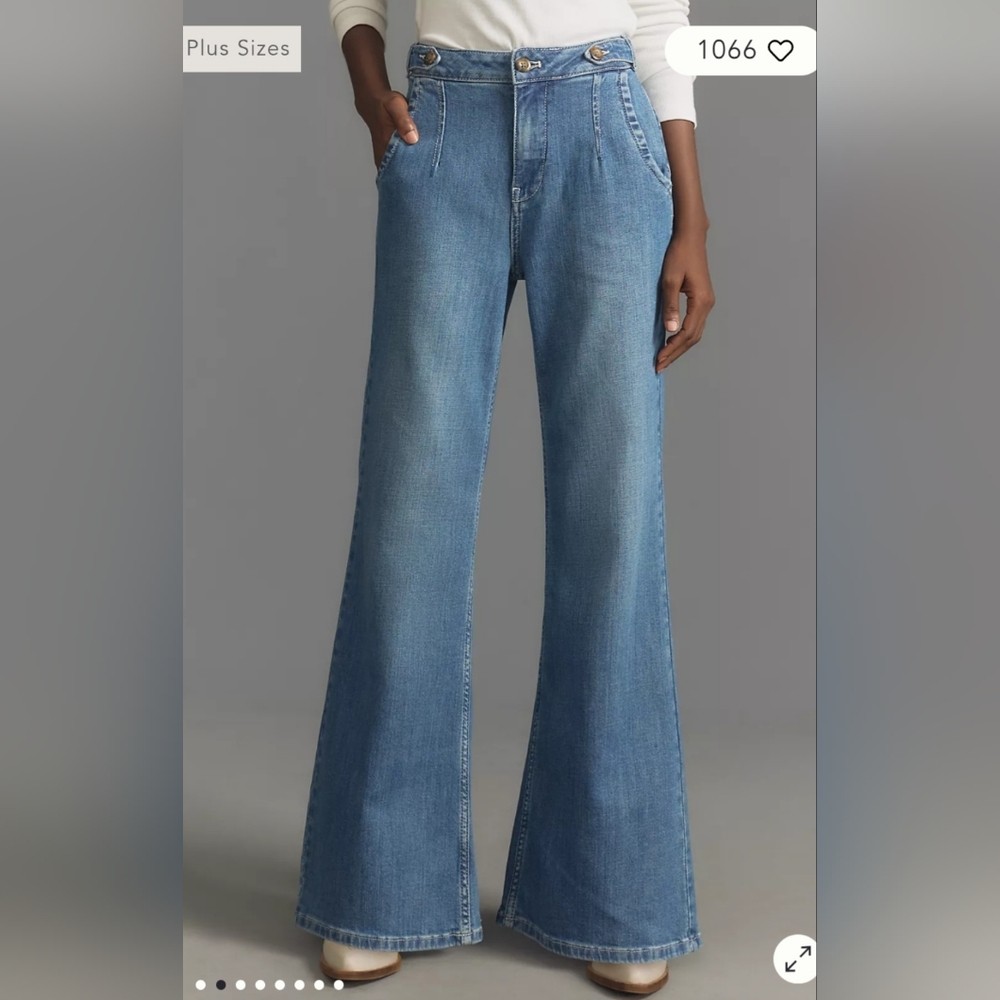 Pilcro Tower Flare Mid Rise Jeans
